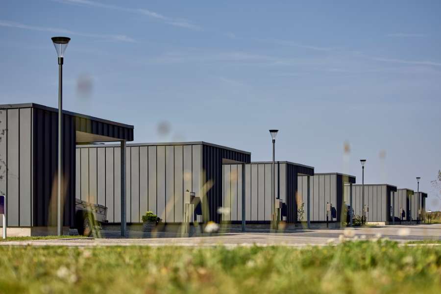 Stahlprofile an Reihenhäusern, Sofiendal Enge, Poul Anker Bechs Vej 232, 9200 Aalborg SV, Dänemark